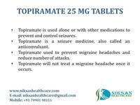 TOPIRAMATE 25 MG TABLETS